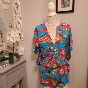 Colorful Paisley Swimsuit Coverup